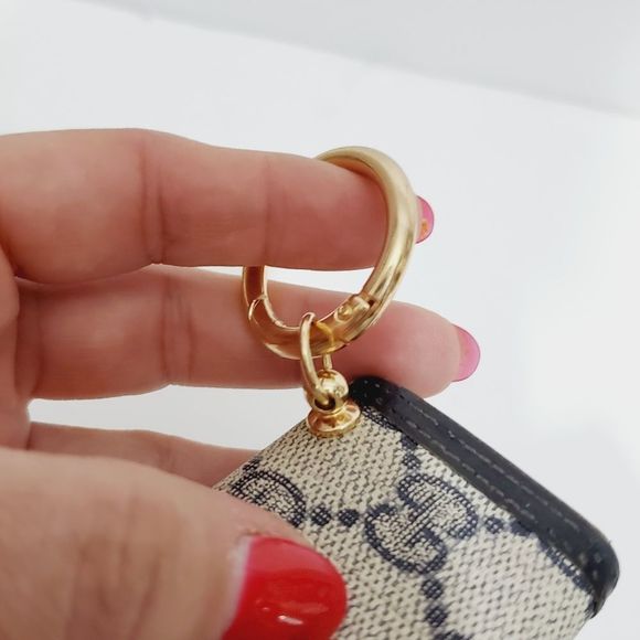 GUCCI auth GG monogram VTG key case hook blue - Picture 9 of 14